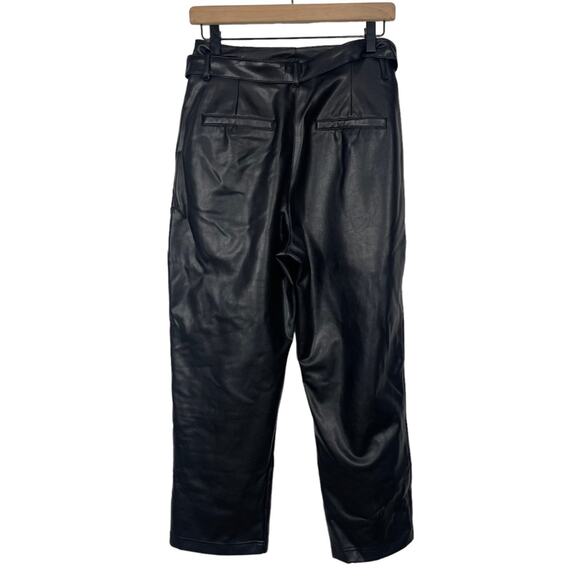 Abercrombie & Fitch Faux Vegan Leather Pants Black Size Medium NEW - Picture 6 of 11